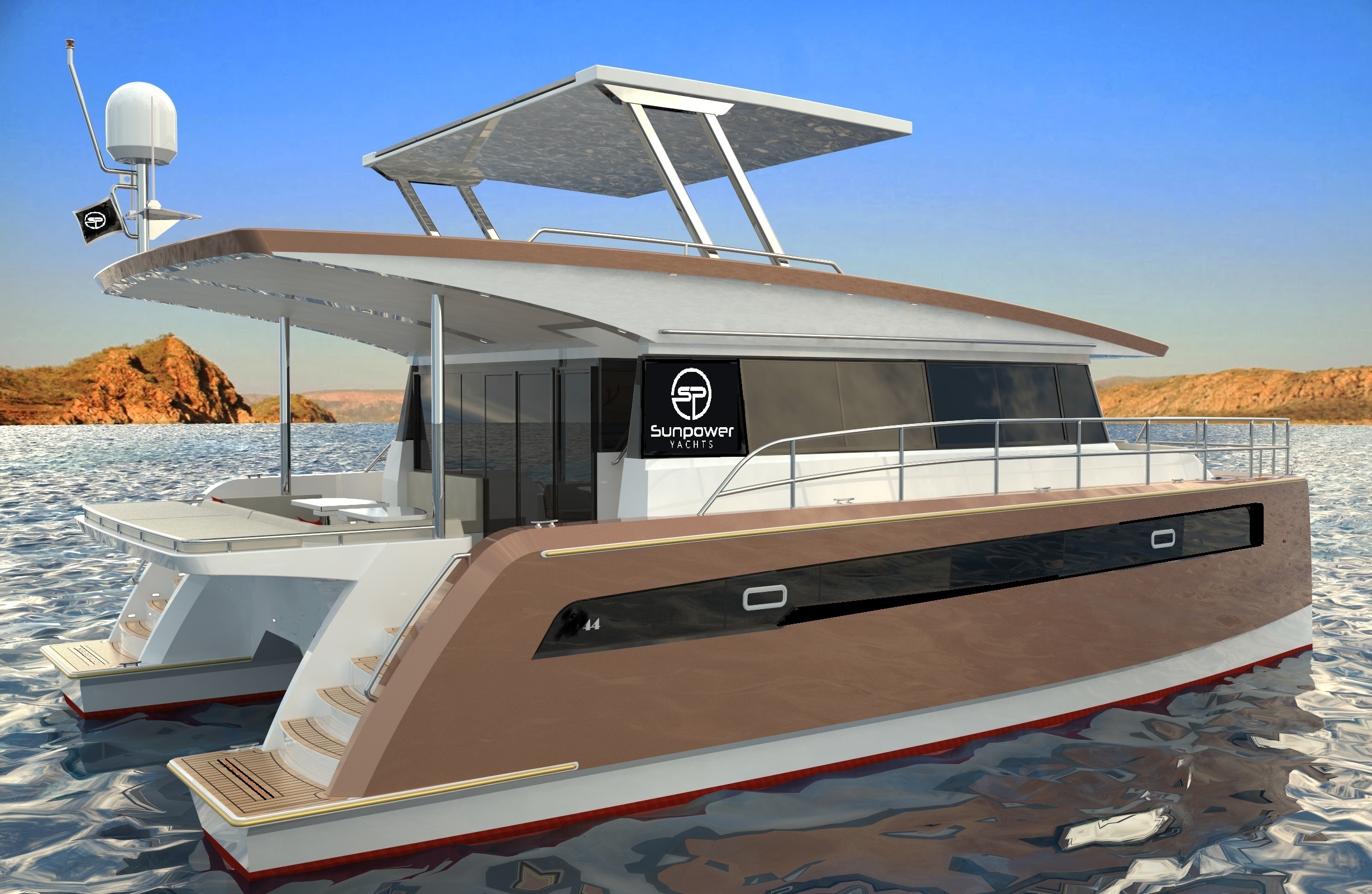 yacht with electric motor