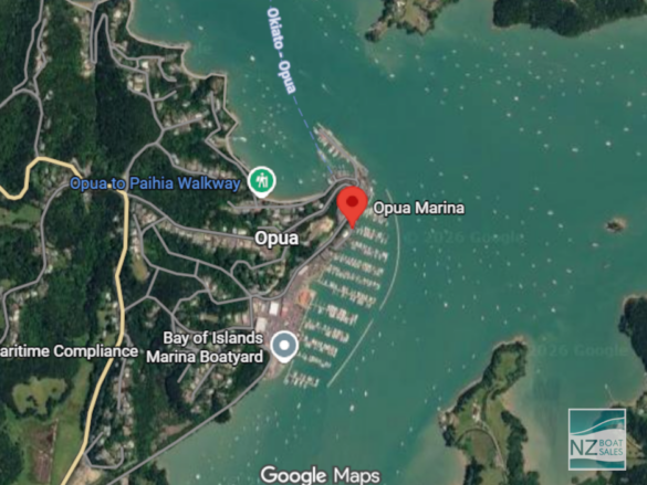 10.5m berth at Opua Marina, Bay of Islands
